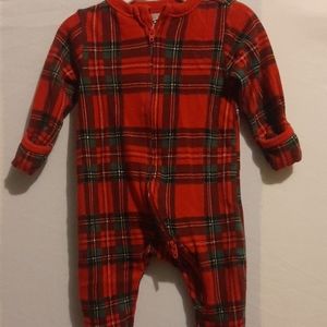 0-3 months baby Christmas Onesie Old Navy colors Red and Black